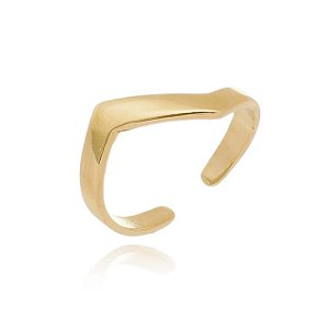 Anel Falange Degraus Regulável Folheado a Ouro 18K