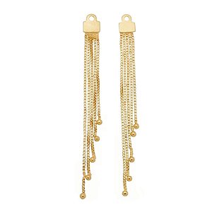 Aplique Médio 5 Fios C/B Folheado a Ouro 18K