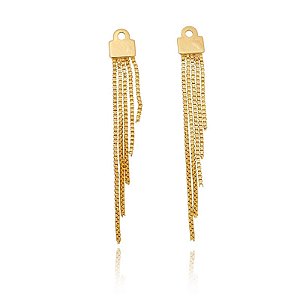 Aplique Pequeno 5 Fios Folheado a Ouro 18K