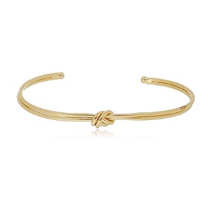 Bracelete Fio Duplo Nózinho Folheado a Ouro 18K