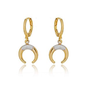 Brinco Argola Dente De Leão Folheado a Ouro 18K