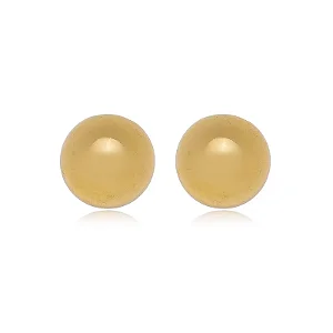 Brinco Bola 8Mm Folheado a Ouro 18K