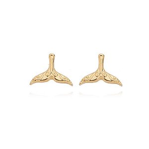 Brinco Cauda De Sereia Folheado a Ouro 18K