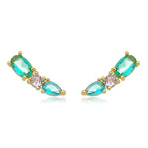 Brinco Earcuff Candy Folheado a Ouro 18K
