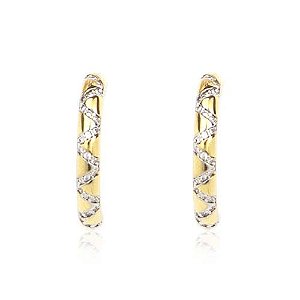 Brinco Earhook Egito Cristal Folheado a Ouro 18K
