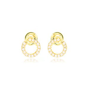 Brinco Nózinho Folheado a Ouro 18K