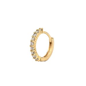Brinco Piercing Argola 1 Fio Grande Folheado a Ouro 18K