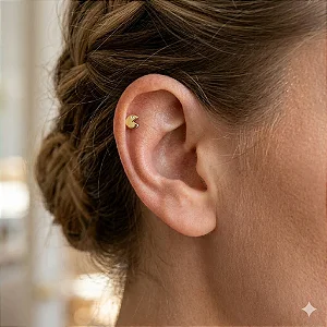 Brinco Piercing PacmAnel Folheado a Ouro 18K