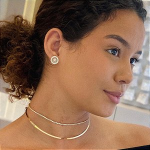 Brinco Pizza Clássico Folheado a Ouro 18K