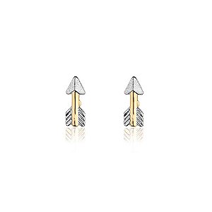 Brinco Seta Folheado a Ouro 18K
