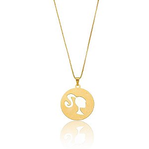Colar Barbie Folheado a Ouro 18K