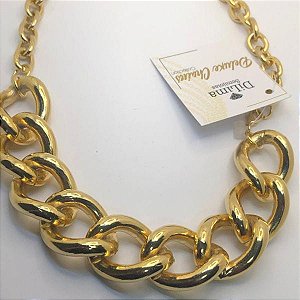 Colar Dois Elos Folheado a Ouro 18K