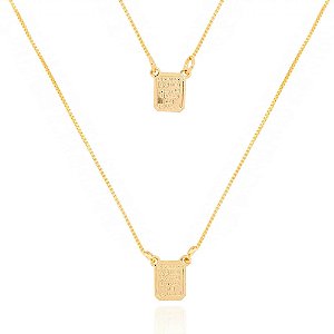 Colar Escapulário Clássico Folheado a Ouro 18K