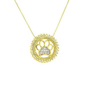 Colar Mandala Patinha Folheado a Ouro 18K