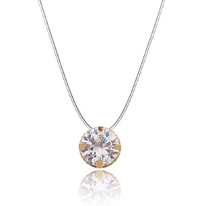 Colar Nylon Ponto De Luz G Folheado a Ouro 18K