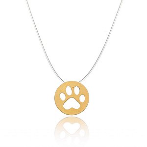 Colar Nylon Redondo Patinha Folheado a Ouro 18K