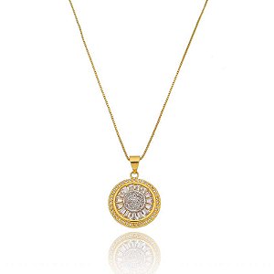 Colar Pizza Folheado a Ouro 18K