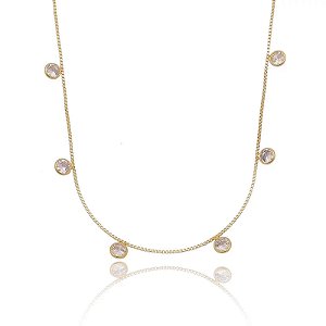 Colar Tifanny 70Cm Folheado a Ouro 18K