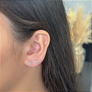 Duo Triângulos Folheado a Ouro 18K