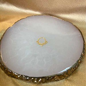 Piercing Arabesco Bolinhas Folheado a Ouro 18K