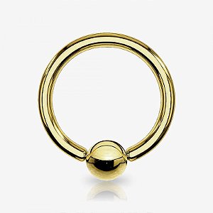 Piercing Captive 10Mm Folheado a Ouro 18K