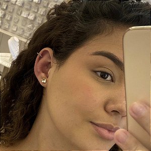 Piercing Fake Argola Fina Rainbow Folheado a Ouro 18K