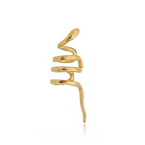 Piercing Fake Cobra Folheado a Ouro 18K