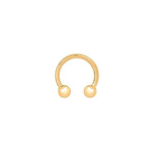 Piercing Ferradura 6Mm Folheado a Ouro 18K