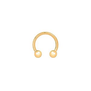 Piercing Ferradura 8Mm Folheado a Ouro 18K