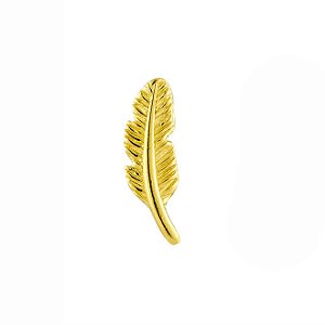 Piercing Pena Folheado a Ouro 18K