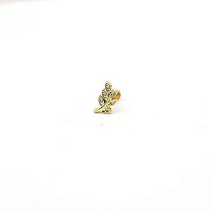 Piercing Ramo De Folhas Folheado a Ouro 18K