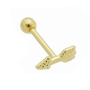 Piercing Seta Folheado a Ouro 18K