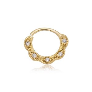 Piercing Torção Indiano Folheado a Ouro 18K