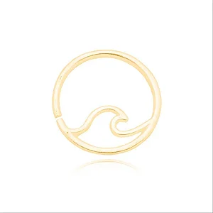 Piercing Torção Ondinha Folheado a Ouro 18K