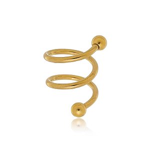 Piercing Twister Folheado a Ouro 18K