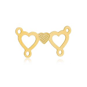 Pingente de Canga Dupla Folheada a Ouro 18k