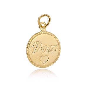 Pingente Moeda Paz