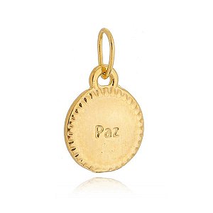 Pingente Redondo Paz e Espírito Santo