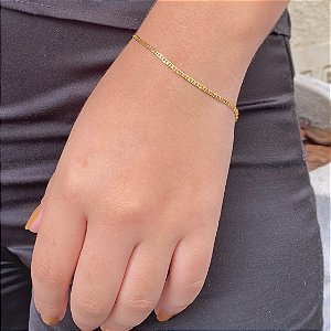 Pulseira 18Cm Elo Gucci Folheado a Ouro 18K