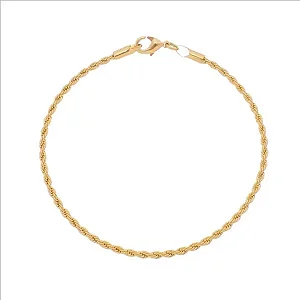 Pulseira Corda Folheado a Ouro 18K