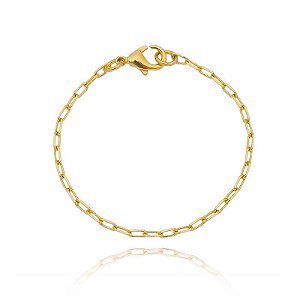 Pulseira Masculina Infantil Folheado a Ouro 18K