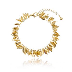 Pulseira Navetes Abaulados Folheado a Ouro 18K