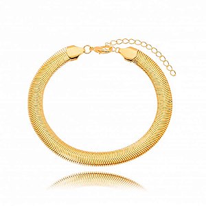 Pulseira Snake 15Cm Folheado a Ouro 18K