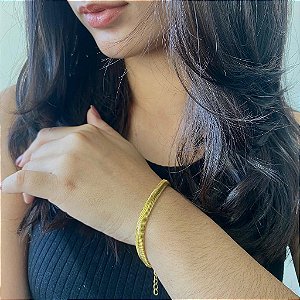 Pulseira Snake 19Cm Folheado a Ouro 18K