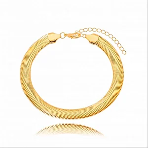 Pulseira Snake 19Cm Folheado a Ouro 18K