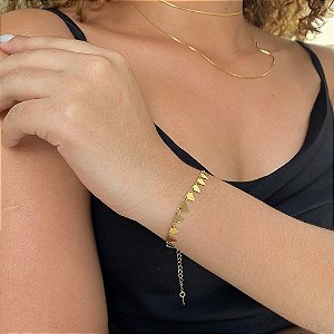 Pulseira Triangulos Folheado a Ouro 18K