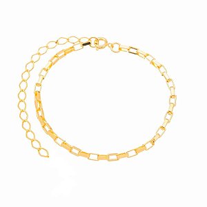 Pulseira Veneziana 0.8Mm Folheado a Ouro 18K