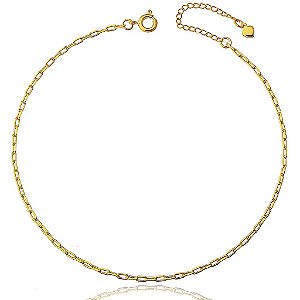 Tornozeleira Correntinha Cartier Lisa Folheado a Ouro 18K