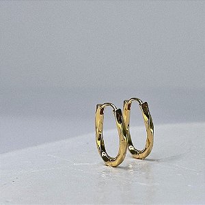 Brinco Argola Fio Torcido Folheada a Ouro 18k