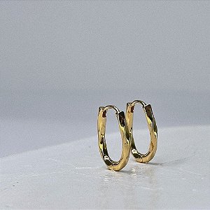 Brinco Argola Fio Torcido Folheada a Ouro 18k